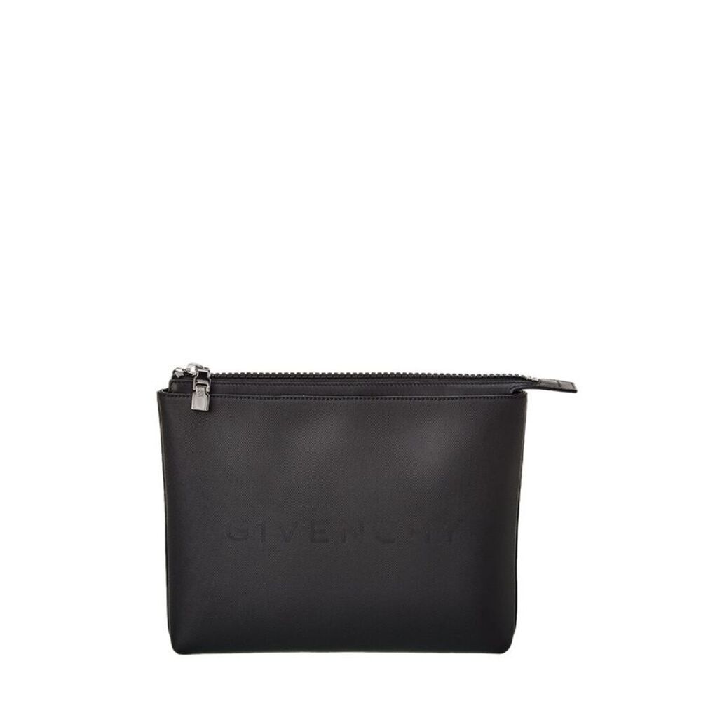 Givenchy Coated Canvas Travel Pouch, Black